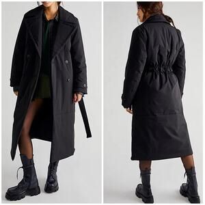 NWT Free People City Slicker Puffer Trench Coat